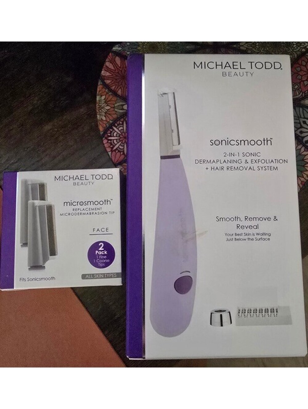 Michael Todd Sonicsmooth Dermaplaning System Exfoliating Peach Fuzz Removal New